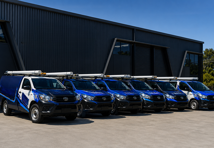 Fleet of Oakville Blocked Drains plumbing vans