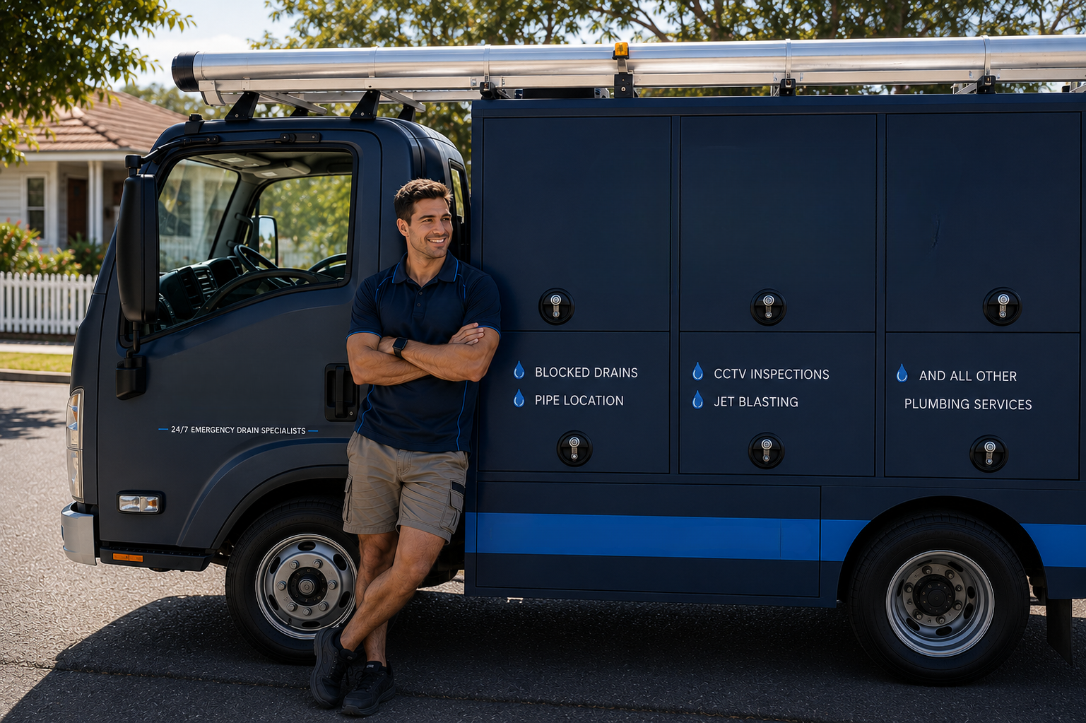Plumber with Oakville Blocked Drains van
